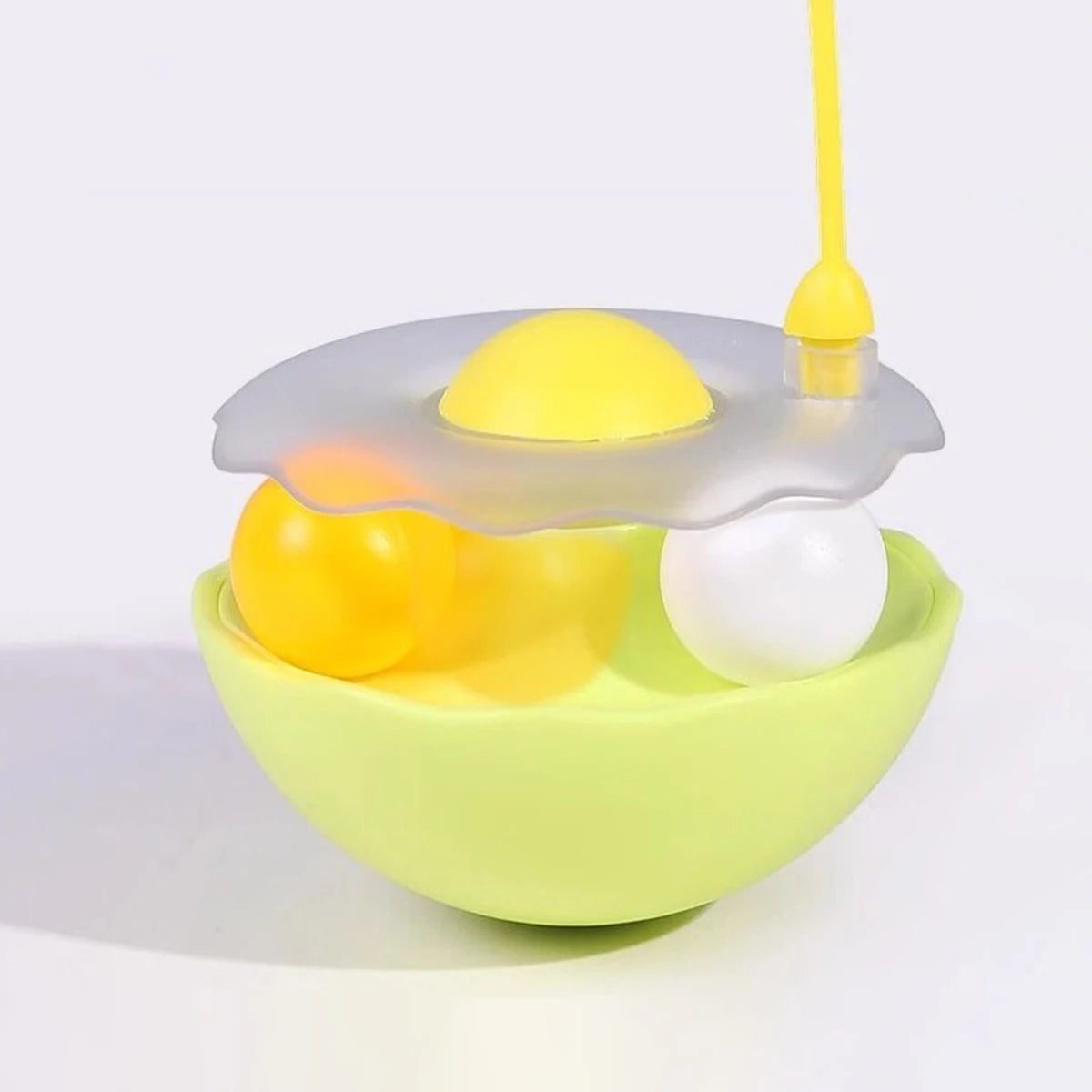 Interactive Cat Tumbler Toy, ABS Base with Feathers & Rolling Balls, Reduces Boredom & Destructive Behavior