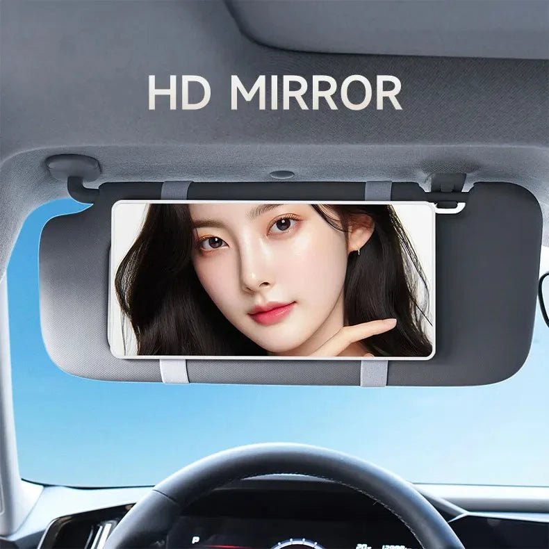 Portable Car Makeup Mirror Universal Car Interior Mirror Auto Sun-Shading Visor HD Mirrors For Girls Women Car Accessories