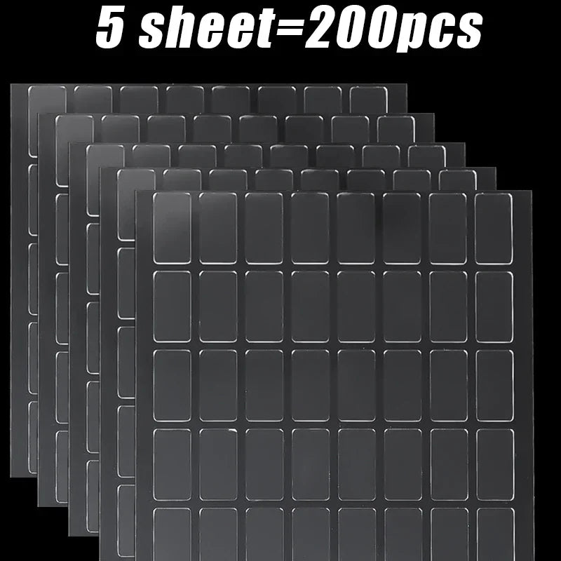 1000pcs Double Sided Gel Glue Pads DIY Removable Sticky Patch No Trace Wall Hanging Crafts Clear Round Square Self Adhesive Dots