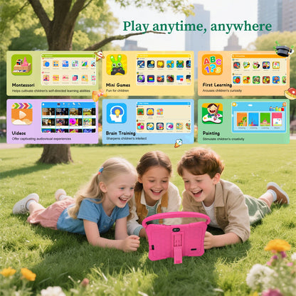 7-inch children's learning tablet parental control WIFI  dual cameras  high-definition screen anti drop  no Adapter