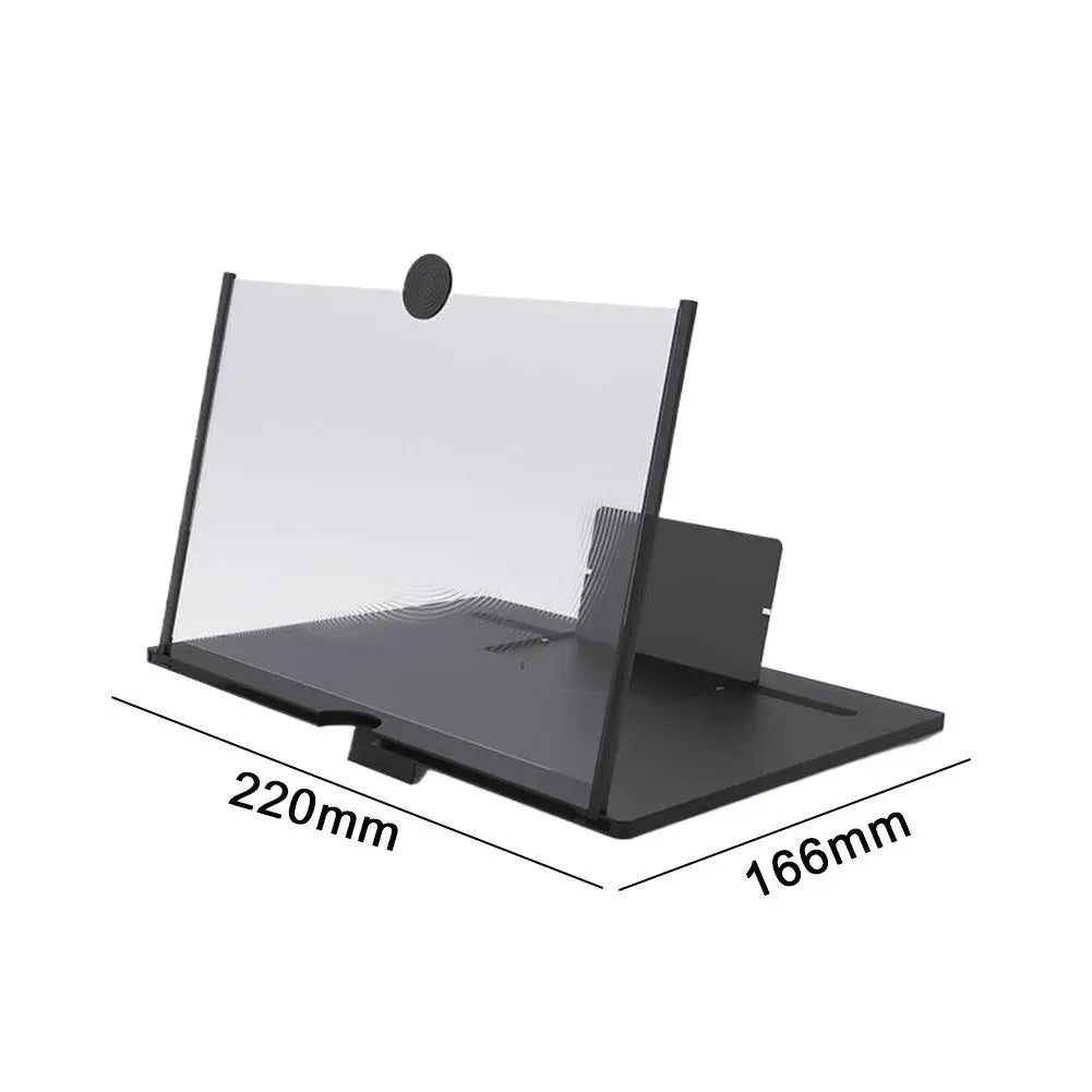 Screen Amplifier 10in 3D HD Phone Screen Magnifier Portable Pull Out Foldable Cell Phone Screen Enlarger for Movie Video Viewing