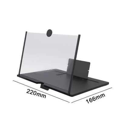 Screen Amplifier 10in 3D HD Phone Screen Magnifier Portable Pull Out Foldable Cell Phone Screen Enlarger for Movie Video Viewing