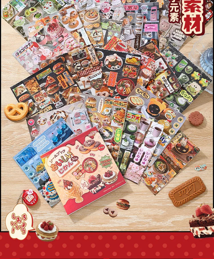 Mr. Paper, Japanese Cuisine Dessert Themed Stickers, Phone Cases, Scrapbooks, Notebooks, Diaries, Decorative Stationery Stickers
