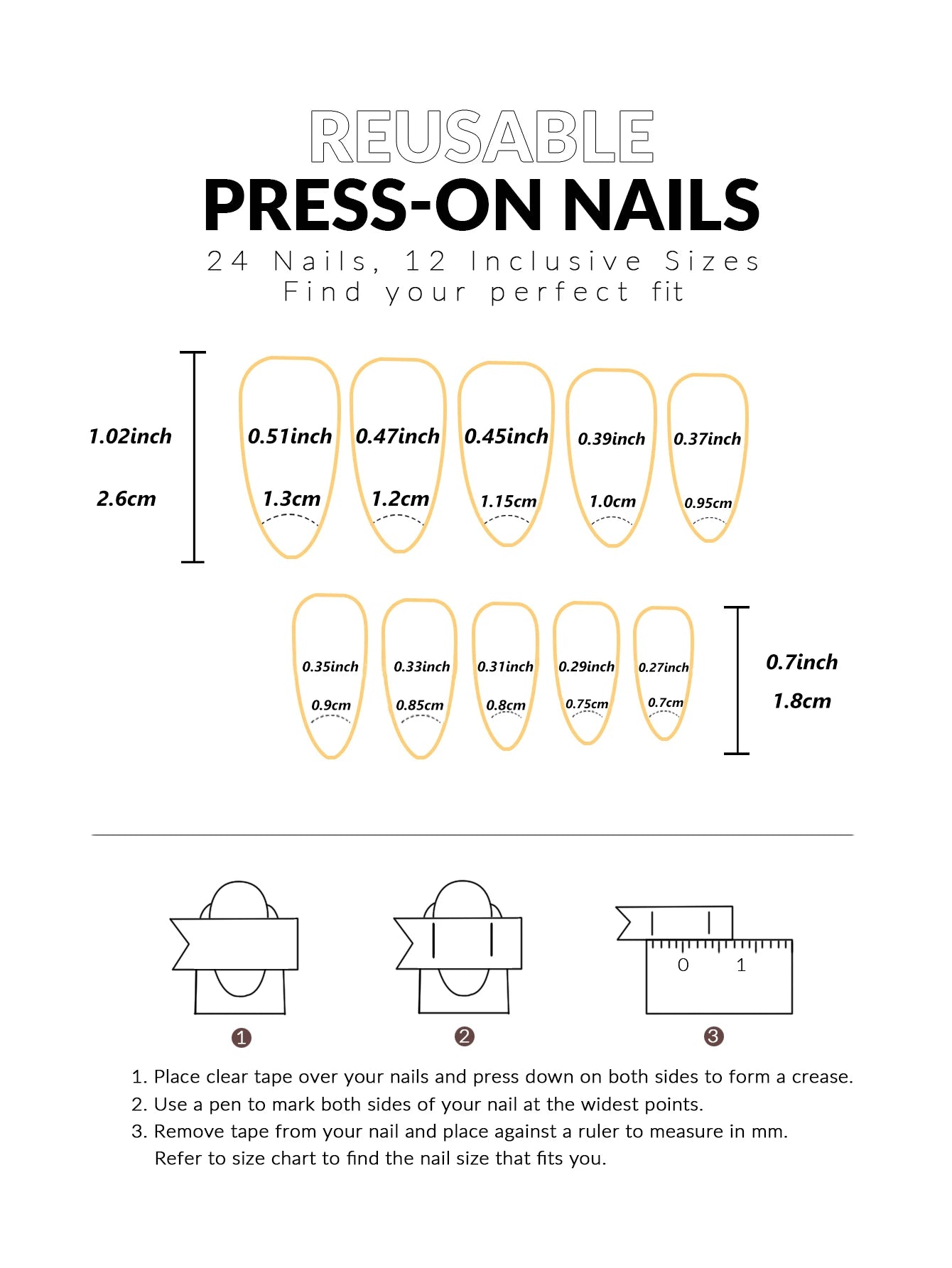 ARTAUG 24PCS Medium Stiletto Pink Press On Nails Full Cover Fake Nail Set Press On Nails Love Design handmade Press On Nails