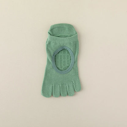 Yoga Socks for Women toe socks non slip Pilates class Hollow out Breathable anti-slip socks five fingers aerobics cotton socks