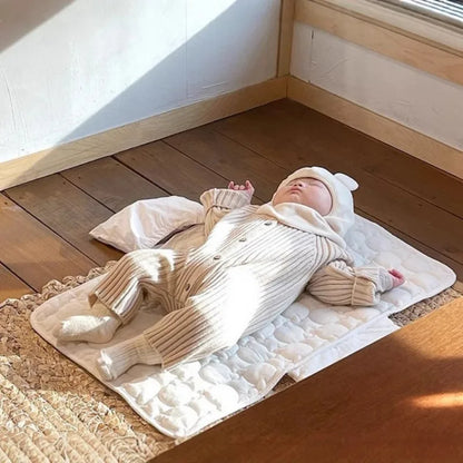 INS Simplicity Korean Diaper Changing Mat for Newborn Cartoon Bear Infant Baby Changing Pad Cover Portable Baby Changing Pad