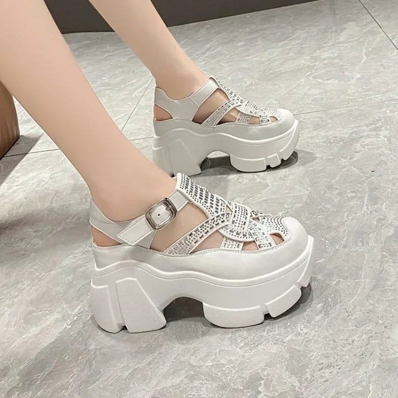 Fashion Brand High Heels Shoes Beach Slippers Chunky Sandals Designer Women Platform Shoes 2025 Summer New Pumps Women Sandals