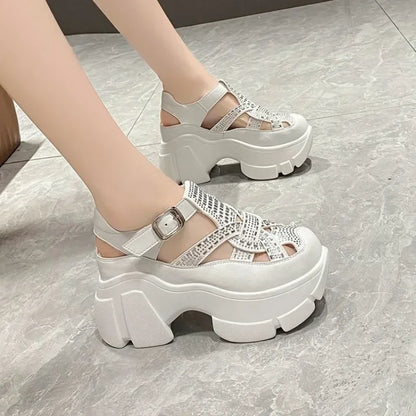 Fashion Brand High Heels Shoes Beach Slippers Chunky Sandals Designer Women Platform Shoes 2025 Summer New Pumps Women Sandals