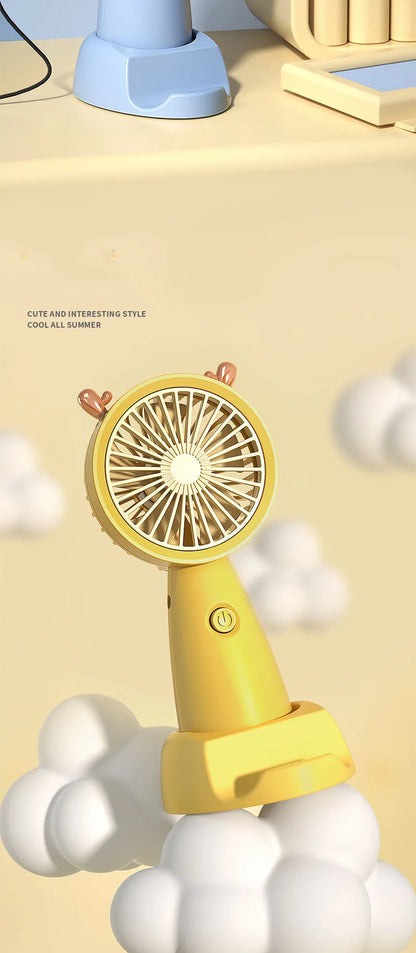 USB Handheld Small Electric Fan Summer Student Desktop Portable Handheld Mini Small Electric Fan