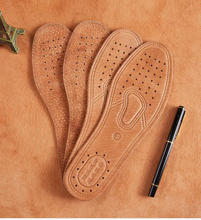 1 Pair Cowhide Insoles For Shoes Men Comfortable Deodorant Casual leather Insole Feet Quality Genuine Leather Flats Shoe Sole