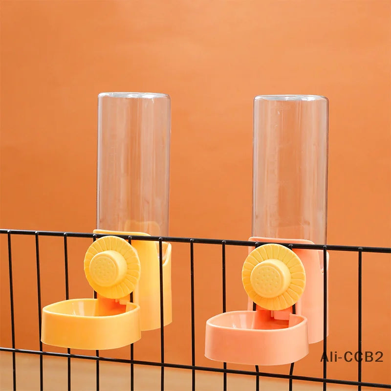 Automatic Pet Feeder Cage Hanging Bowl Water Bottle Food Container Dispenser For Puppy Cats Rabbit Birds Pet Feeding Product