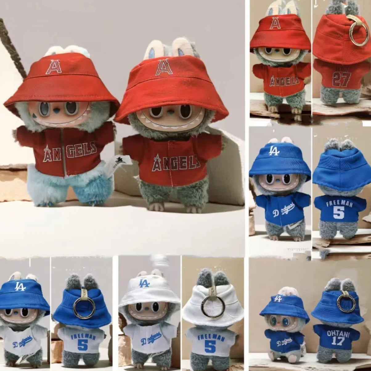 Hot Labubu Doll Clothes 15/17cm Labubu Clothes Sitting Party Number 17 Baseball Clothes Children'S Diy Doll Accessories Gift