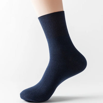 Women's 5 Pairs Quality Cotton Diabetic Middle Socks Comfortable Loose Mouth  Plus Size48,49,50 Older Men's Diabetic Socks Meias