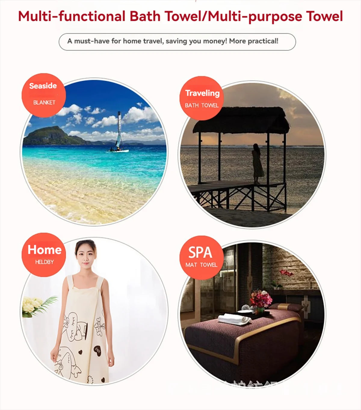 New Bath Towels Fashion Lady Wearable Fast Drying Magic Bath Towel Beach Spa Bathrobes Bath Skirt 골프샤워가운 여성