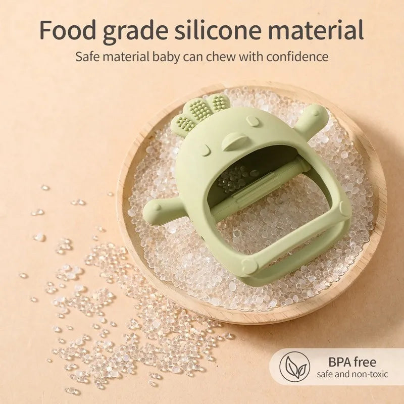 Baby Silicone Teethers Animal Food Grade Silicone Baby 0-12 Toys Silicone Teeth Grinding Stick Newborn Pacifier Accessories Toys