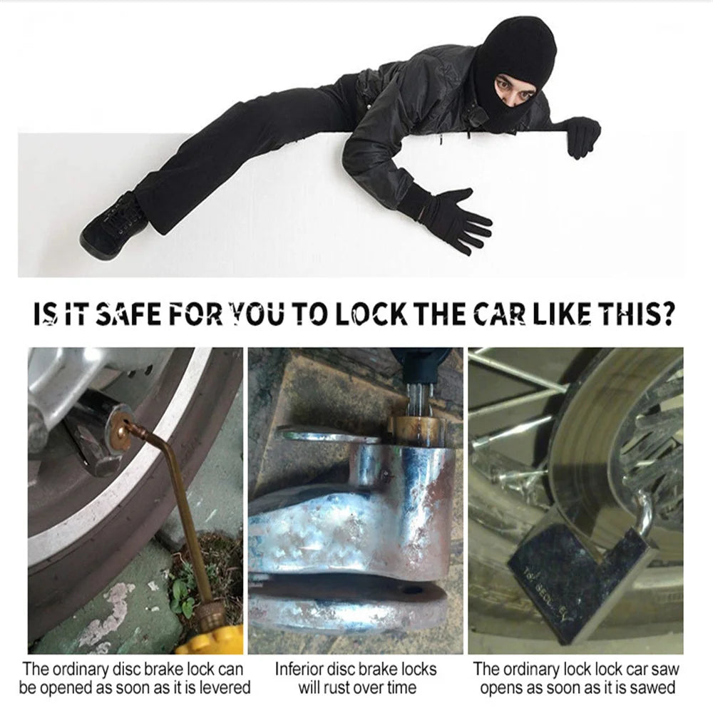 Smart Fingerprint Disc Brake Lock Anti-theft Bluetooth Electric Lock Waterproof for Motorbike Bicycle