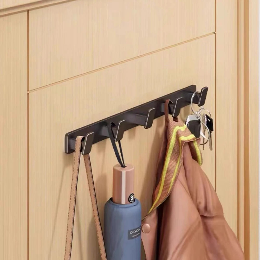 Coat Hook Wall Rack Hanger - Black Coat Rack with 5 Hooks Wall Hooks for Hanging  Hat Key Bag Towel Wall Mount Coat Rack