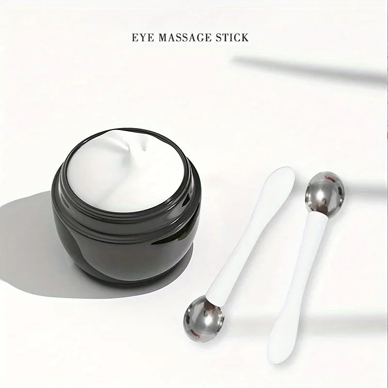 Stainless Steel Eye Cream Applicator with Roller Ball, Dual-Ended Massage & Application Tool, Facial Face Skin Care Tool