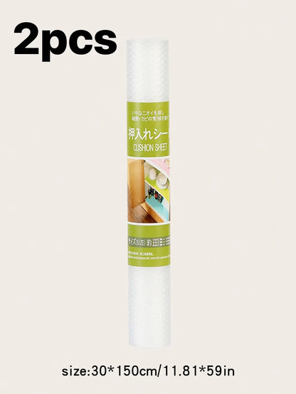 EVA Drawer Liner - Thickened Waterproof Shelf Paper for Kitchen Cabinets, Wardrobes & Shoe Storage (Oil/Mold Proof, Non-Slip)