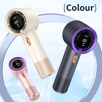 Xiaomi Portable Handheld Electric Fan High Speed Bladeless Fan USB Charging Silent Air Conditioner Digital Display Electric Fan