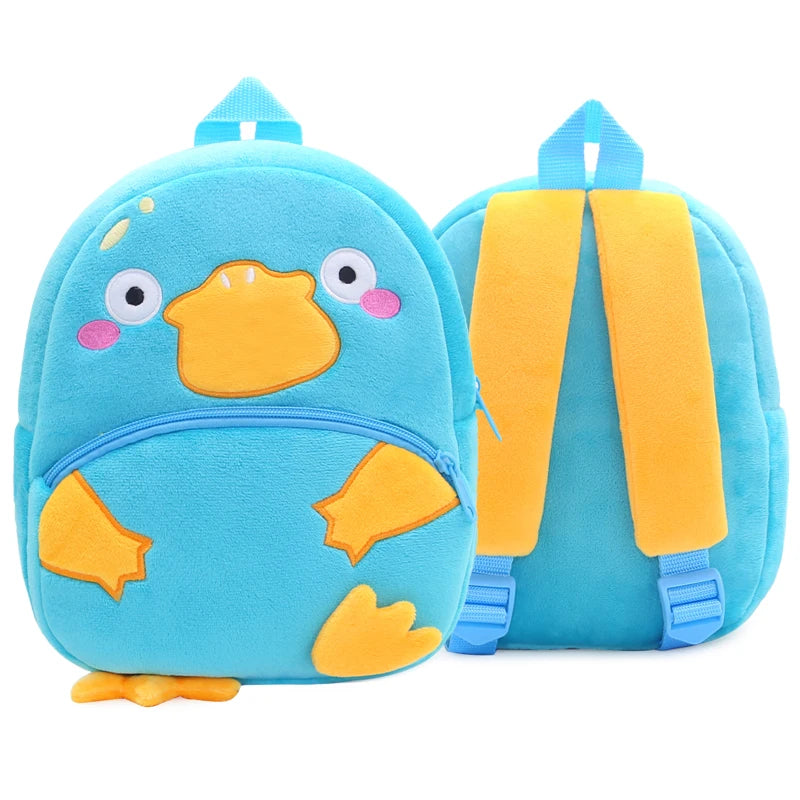 Cute cartoon animals school bags for Kindergarten kids backpack boys girls plush backpack