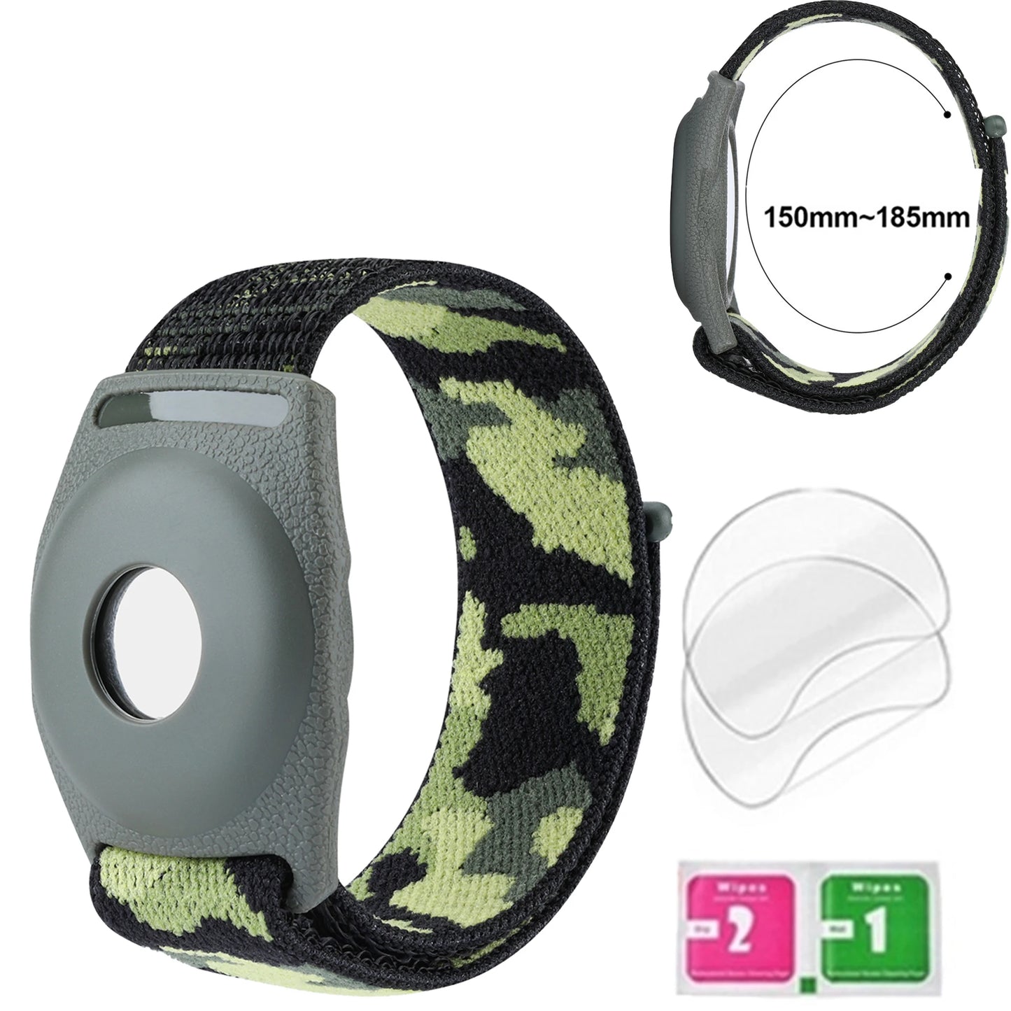 Silicone Steel Clip Compatible with Apple AirTag - Protective Silicone Clip for Tracker Protect Keychain Silicone Cover