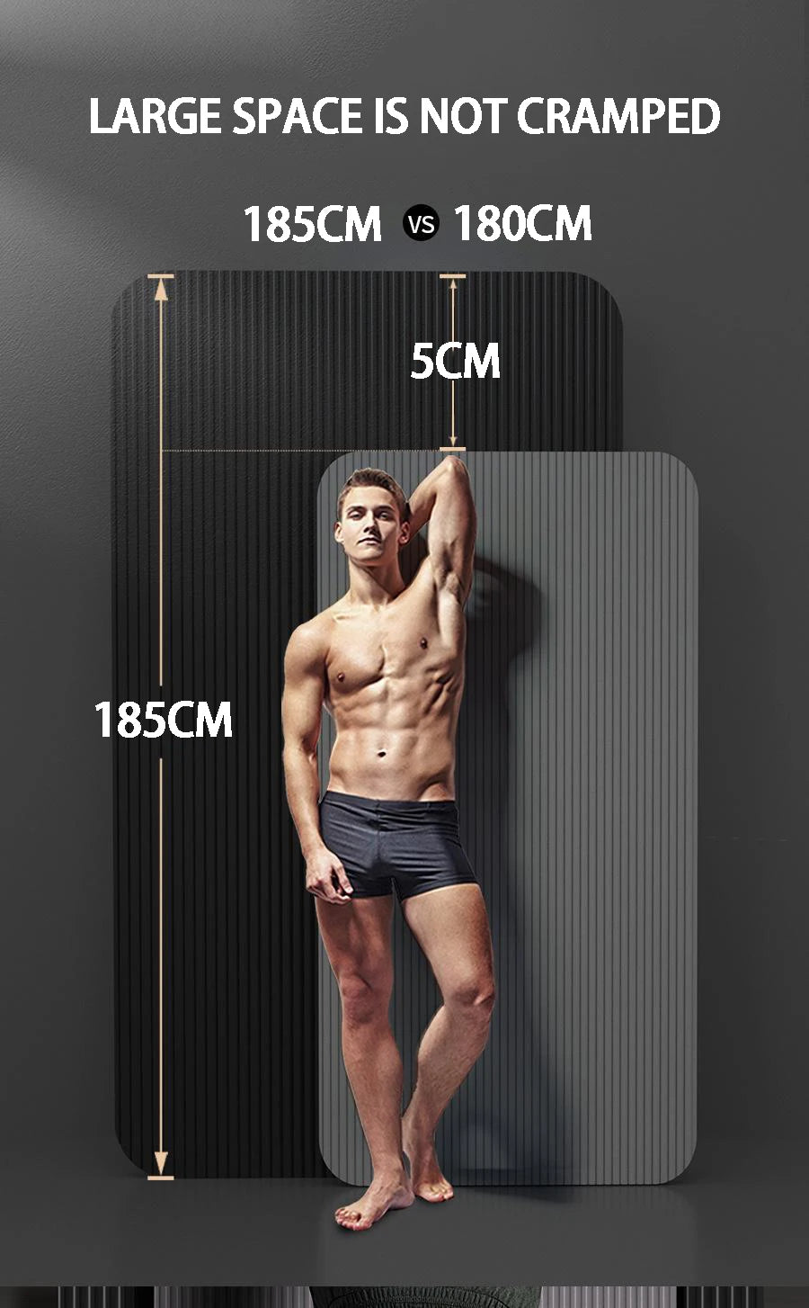 Yoga Mat Anti-skid Sports Fitness Mat Thick NBR Comfort Foam Yoga Matt For Exercise Yoga And Pilates Gymnastics Mat