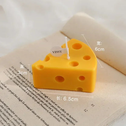 Cheese Shaped Scented Candles Yellow Cake Aromatherapy Candle Relaxing Birthday Gift Home Decoration Bedroom Ornament