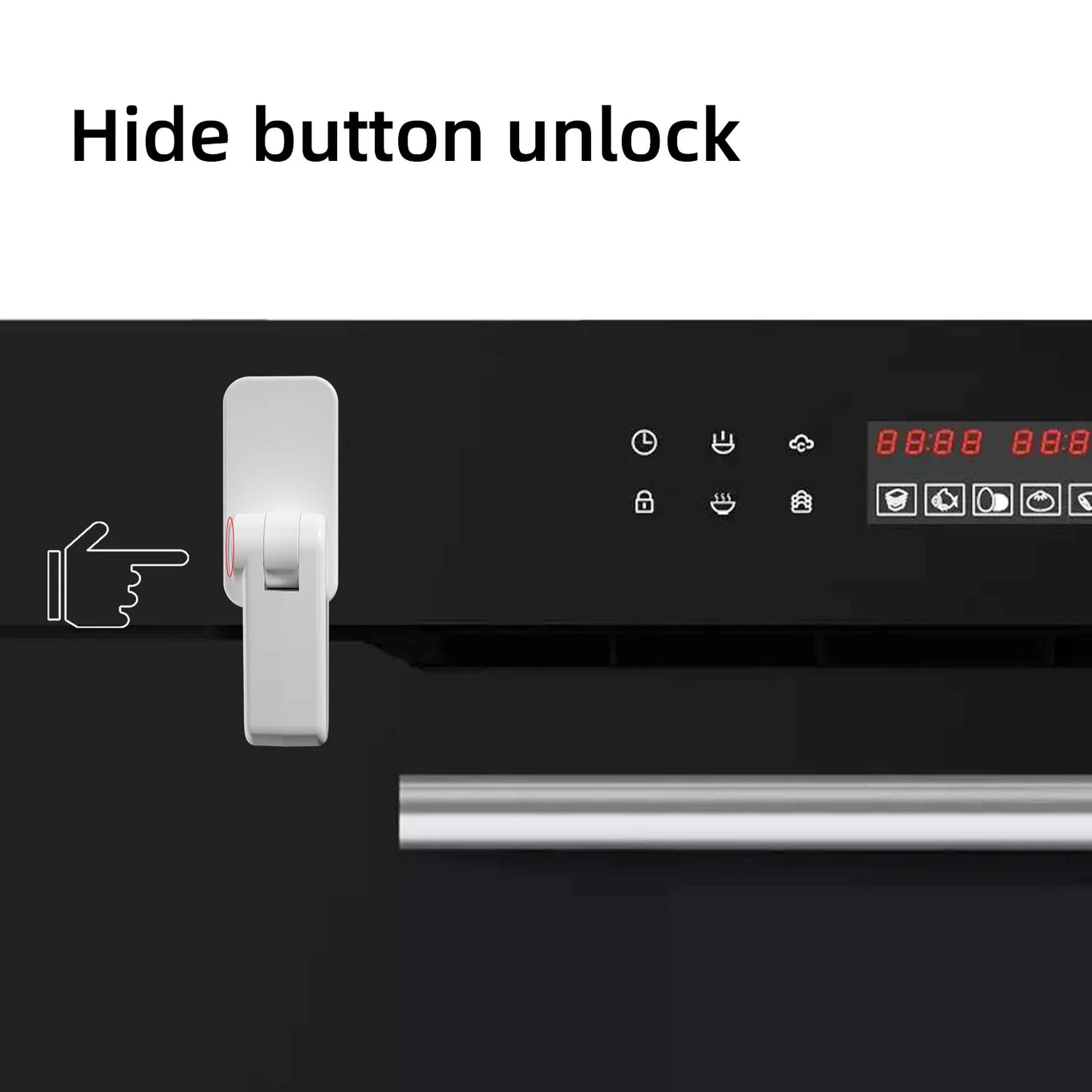 4PCS Child Safety Door Level Handle Locks Anti-open Door Security ProtectionUniversal Drawer Cabinet Refrigerator Oven Door Lock