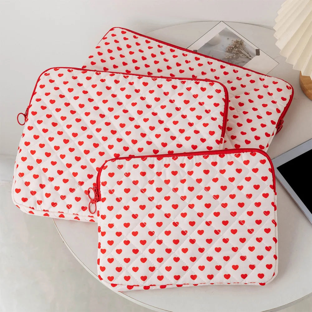 11/13/15 Inch Laptop Sleeve Quilted Laptop Bag Coquette Floral Laptop Carrying Case Office Accessories