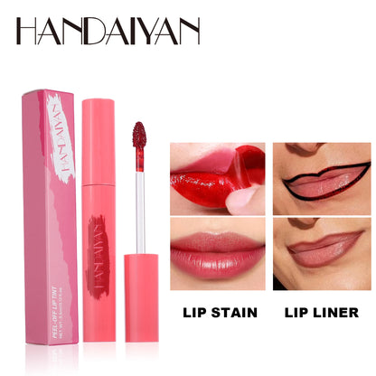 Handaiyan Lip Gloss Longlasting Lip Liner Brown Lipstick Liquid Matte Waterproof Lipgloss Lip Stain Tint Glaze Makeup