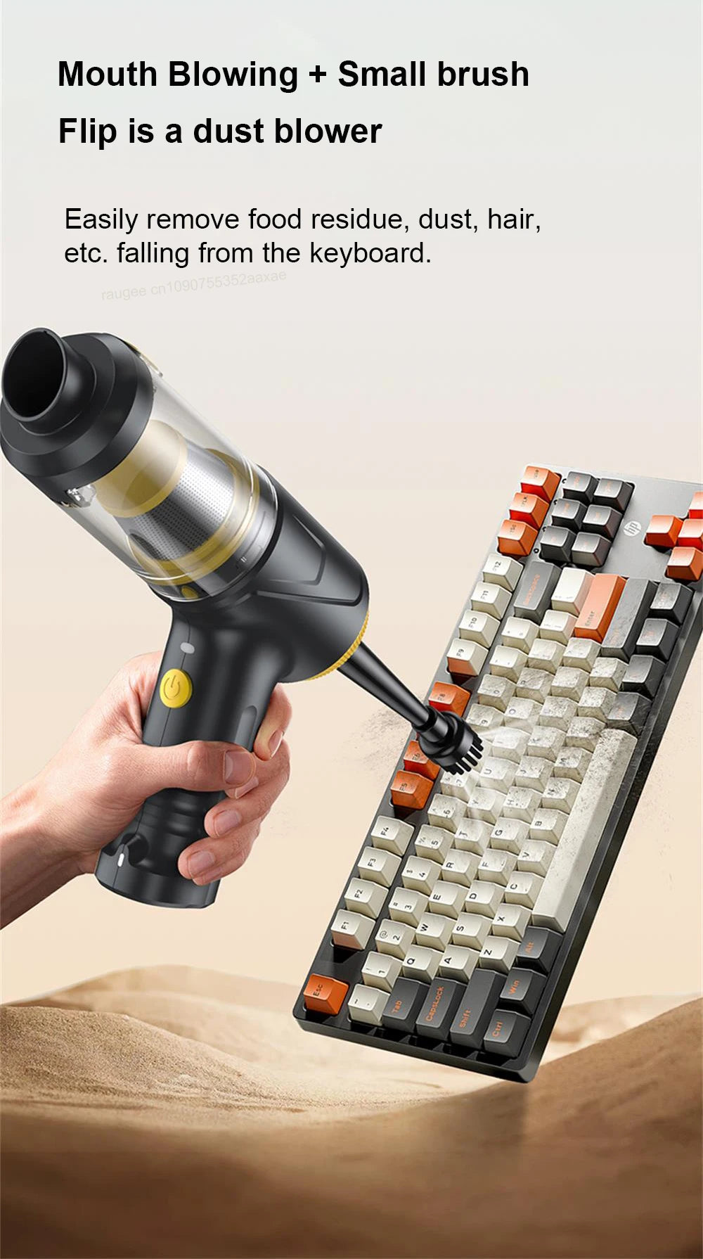 Car Vacuum Cleaner 12000PA Portable Vacuum Cleaner Strong Suction Handheld Vacuum Cleaner Wireless Vacuum Cleaner for Car Home