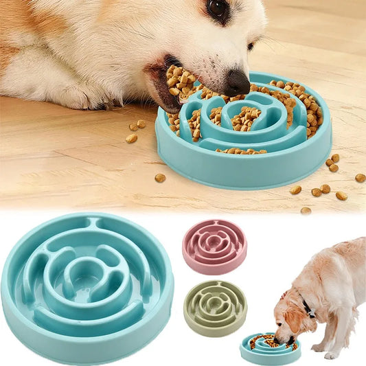 Pet Slow Food Bowl Non-Slip Anti-Gulping Eco-Friendly Durable Feeder for Dogs Cats Puppies All Sizes Ecological Dog Bowl Dog Bow