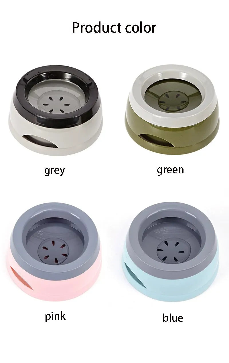 VZZ Pet Dog Bowls Floating Not Wetting Mouth Cat Bowl No Spill Drinking Water Feeder Plastic Portable Dog Bowl  dog accessories