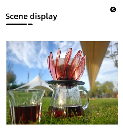 YRP Coffee maker V&60 Reusable Coffee Dripper Resin Coffee Filter  Barista tools Coffee Brewing Coffee Funnel V02 1-4Cups