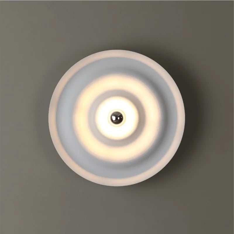 Nordic modern circular wall lamp background wall staircase corridor entrance designer water ripple decorative lighting fixture