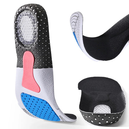 Silicone Gel Insoles Sport Running Insoles for feet Man Women orthopedic pad Massaging Shock Absorption arch support