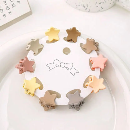Hair Accessories Mini Hair Claw Frosting Barrettes Flower Mini Hair Claw Hair Ornaments Hair Clip Star Hair Crab Clip Children