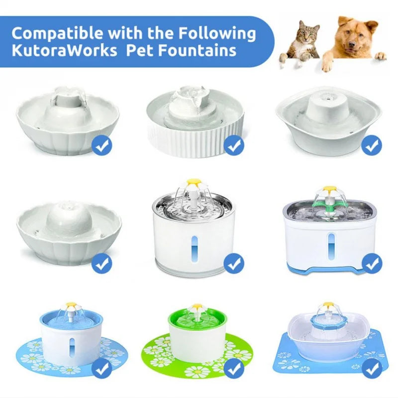 Pet USB Water Pump LED Light Pet Cat Water Fountain Motor Accessories Replacement for Cat Flowers Drinking Bowl Water Dispenser