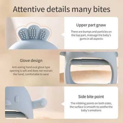 Baby Silicone Teethers Animal Food Grade Silicone Baby 0-12 Toys Silicone Teeth Grinding Stick Newborn Pacifier Accessories Toys