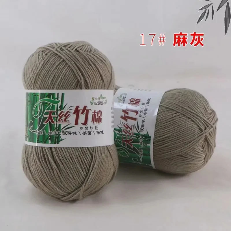 Tiansi Bamboo Cotton Yarn Bamboo Charcoal Cotton Hook Needle Thread Cotton Nitrile Woven Yarn DIY Weaving Material
