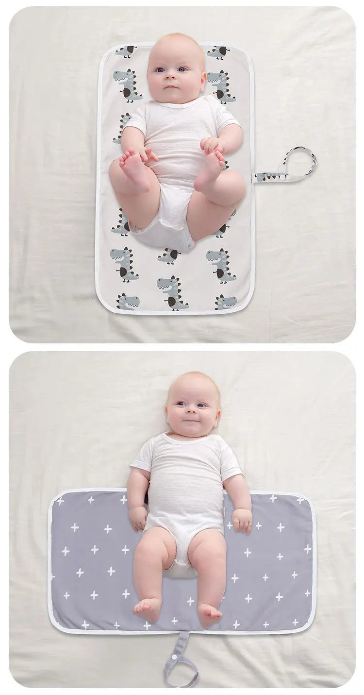 HappyFlute 35*60CM Washable Baby Diaper Changing Mat Soft 100%Polyester Portable Changing Pad Waterproof Cover Mattress For Baby