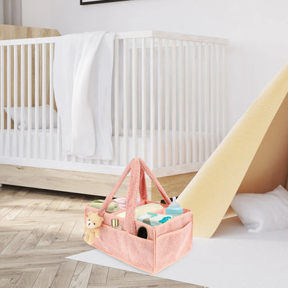 Diaper Bag for Baby Newborn Portable Diaper Caddy Organizer with Handle Large Pocket Diaper Bags Organizer for Baby Care