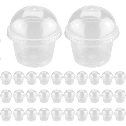 50Pcs Disposable Pudding Cups Plastic Dessert Cups Ice Cream Bowls Cake Containers Yogurt Jars Takeout Boxes Snack Cups Treat
