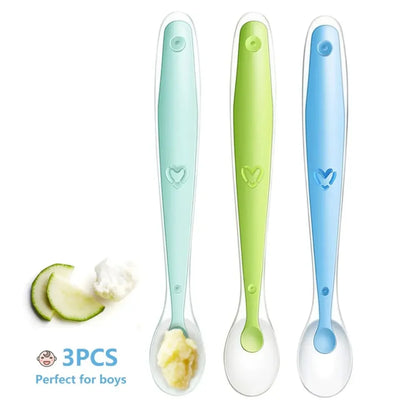 Baby Spoons Soft Silicone Toddler Complementary Food Feeding Training Spoon for Infants Soft Tip Spoon Children Stuff Tableware
