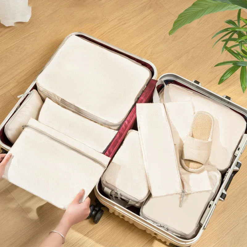 Portable Travel Compression Packing Cubes Bag Suitcase Clothes Handbag Travel Bag drawers for clothes folding bag hand big bags