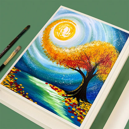 A4 30 Pages Paper Watercolor Book Hand-painted painting Book Fine Lines Water-Solube Color Art Supplies