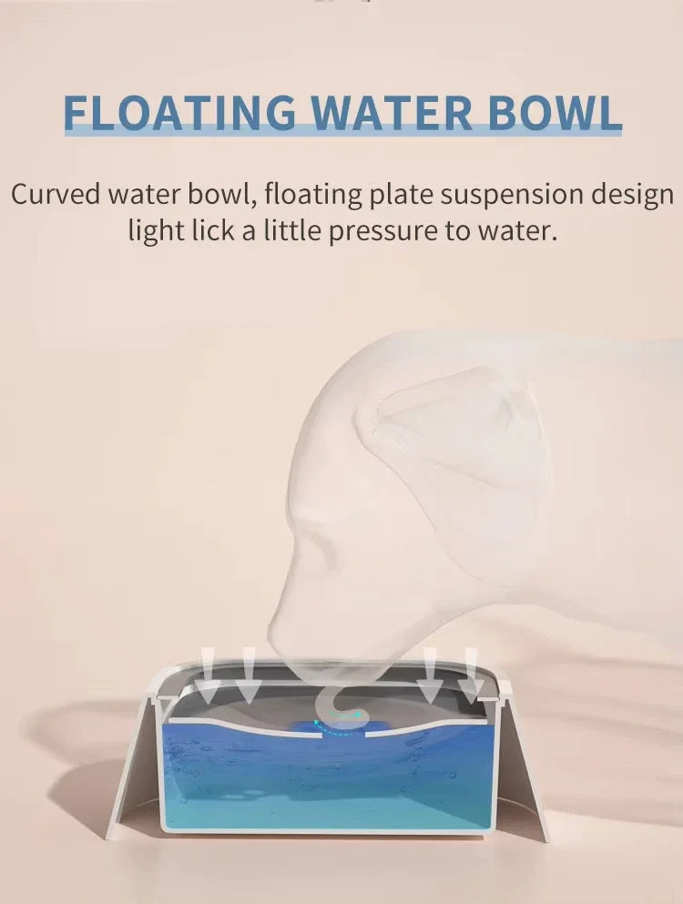 Dog Bowl No Spill, Pet Water Bowl No Drip Slow Water Feeder Cat Bowl, Pet Water Dispenser,Large Capacity Travel Water Bowl