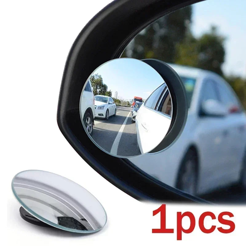 2/1PCS Car Auxiliary Blind Spot Mirror 360° Wide-Angle Adjustable HD Convex Mirrors Automotive Parking Reversing Rearview Mirror