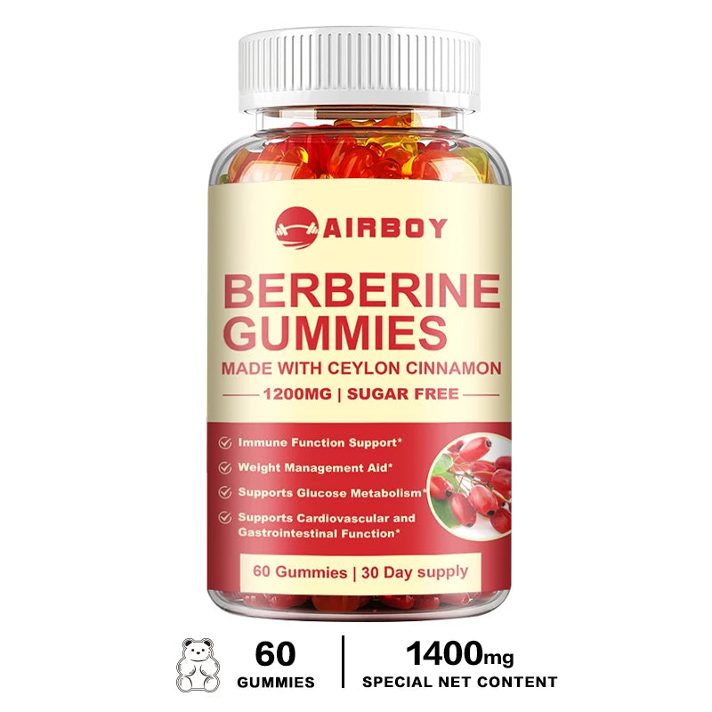 Berberine & Ceylon Cinnamon Gummies - Support Immune, Heart, Metabolic and Digestive Health